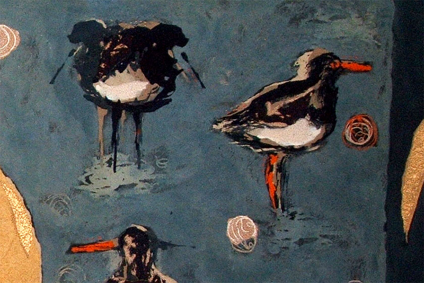 Oystercatchers and Eucalypts - Detail